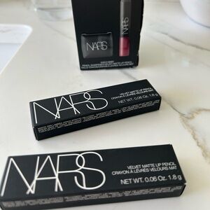 NARS Velvet Matte Lip Pencil Set of 3 Deluxe Pencils-Dolce Vita, Dance Fever etc
